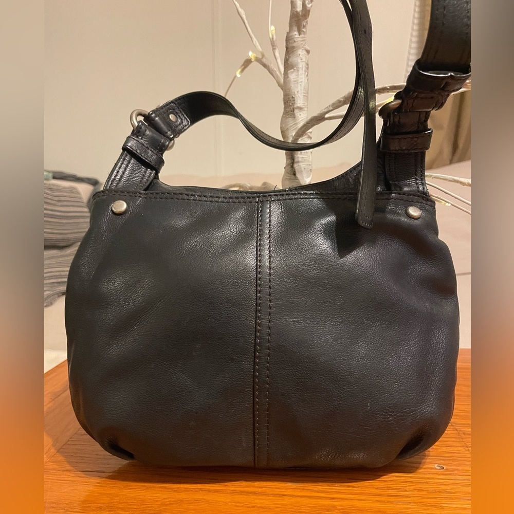 Fossil Vintage Maddox Leather Crossbody Black EUC - Picture 9 of 13